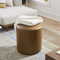 Vegan Leather Small Ottoman D171791