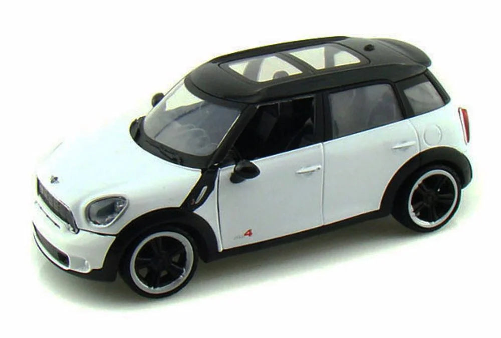 1/24 Scale Diecast Car with Trailer, White with Black Roof E80295