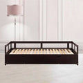 Espresso Solid Wood Daybed with Trundle I55808