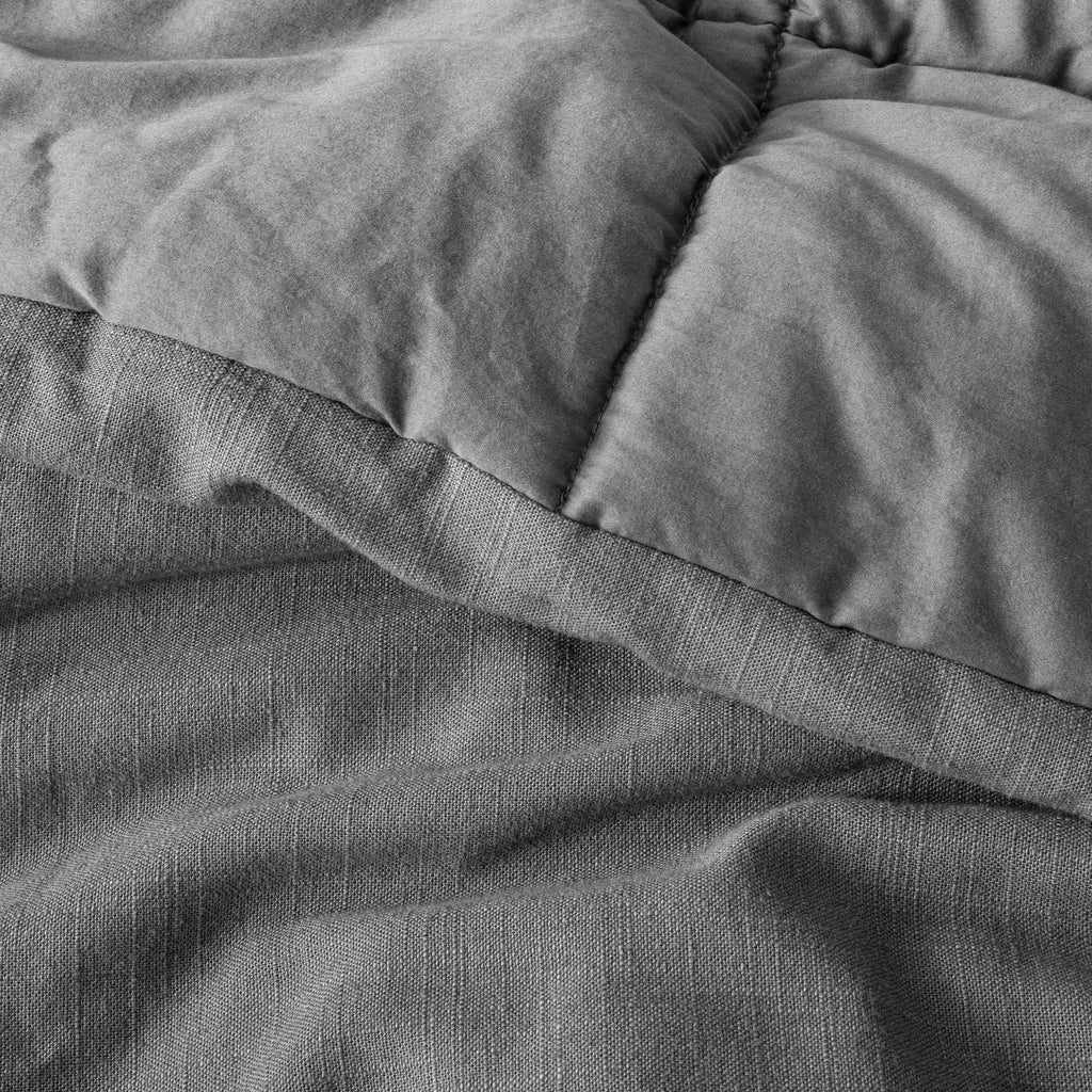 Full/Queen Linen Blend Comforter and Sham Set X2711