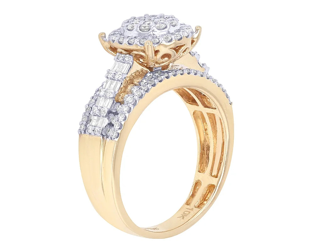 10K Yellow Gold Diamond Engagement Ring Z24351