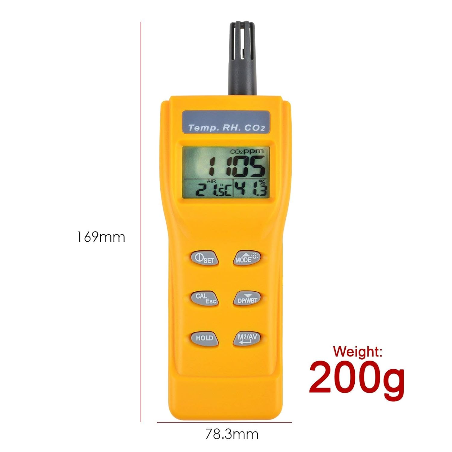 Digital Carbon Dioxide Temperature Humidity NDIR Sensor CO2 Monitor O3741