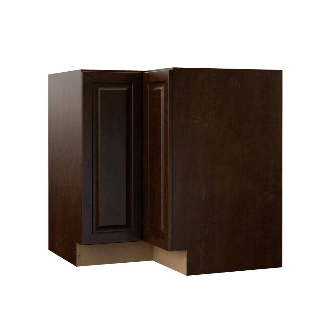 Assembled Corner Base Kitchen Cabinet in Espresso V908314