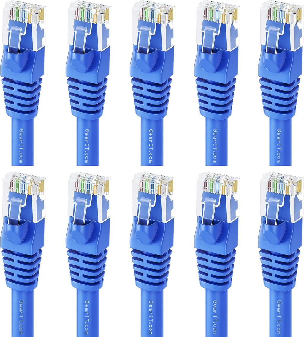 50-Pack Cat5e Ethernet Patch Cable 3 Feet Blue RJ45 Network Cord B208