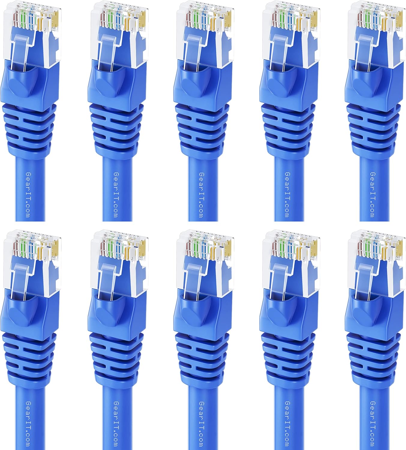 50-Pack Cat5e Ethernet Patch Cable 3 Feet Blue RJ45 Network Cord B208
