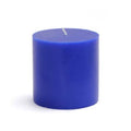 Blue Unscented Paraffin Pillar Candle, Set of 12 C202