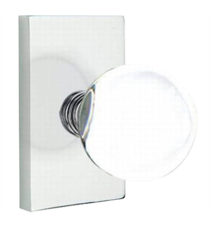 Satin Brass Passage Octagon Knob with Rectangular Rose V422