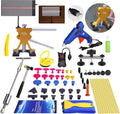 68 Pcs Auto Body Paintless Dent Removal Tools Kit LED Reflect Light Board Dent Lifter Bridge Puller Set D97335
