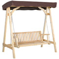 2-Person Outdoor Porch Swing with Wooden Stand E857