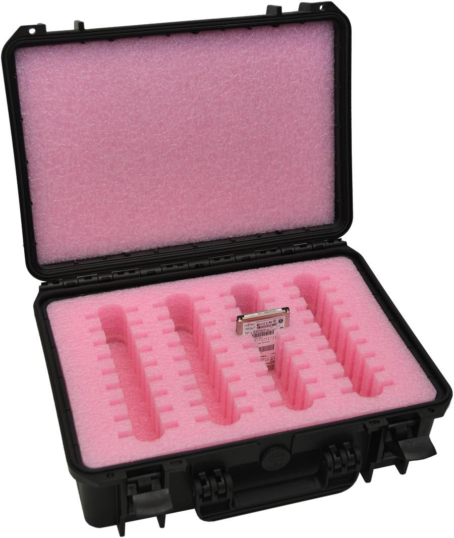 Heavy Duty Hard Drive Storage Case with Foam Insert Fits 36 x 2.5-Inch Hard Drives J20151