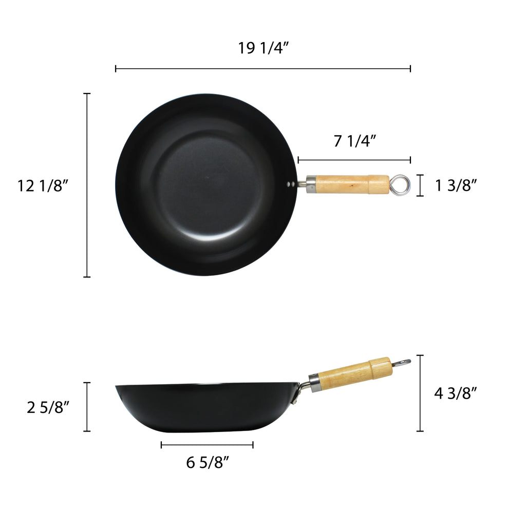 12" Wood Handle Pan G836