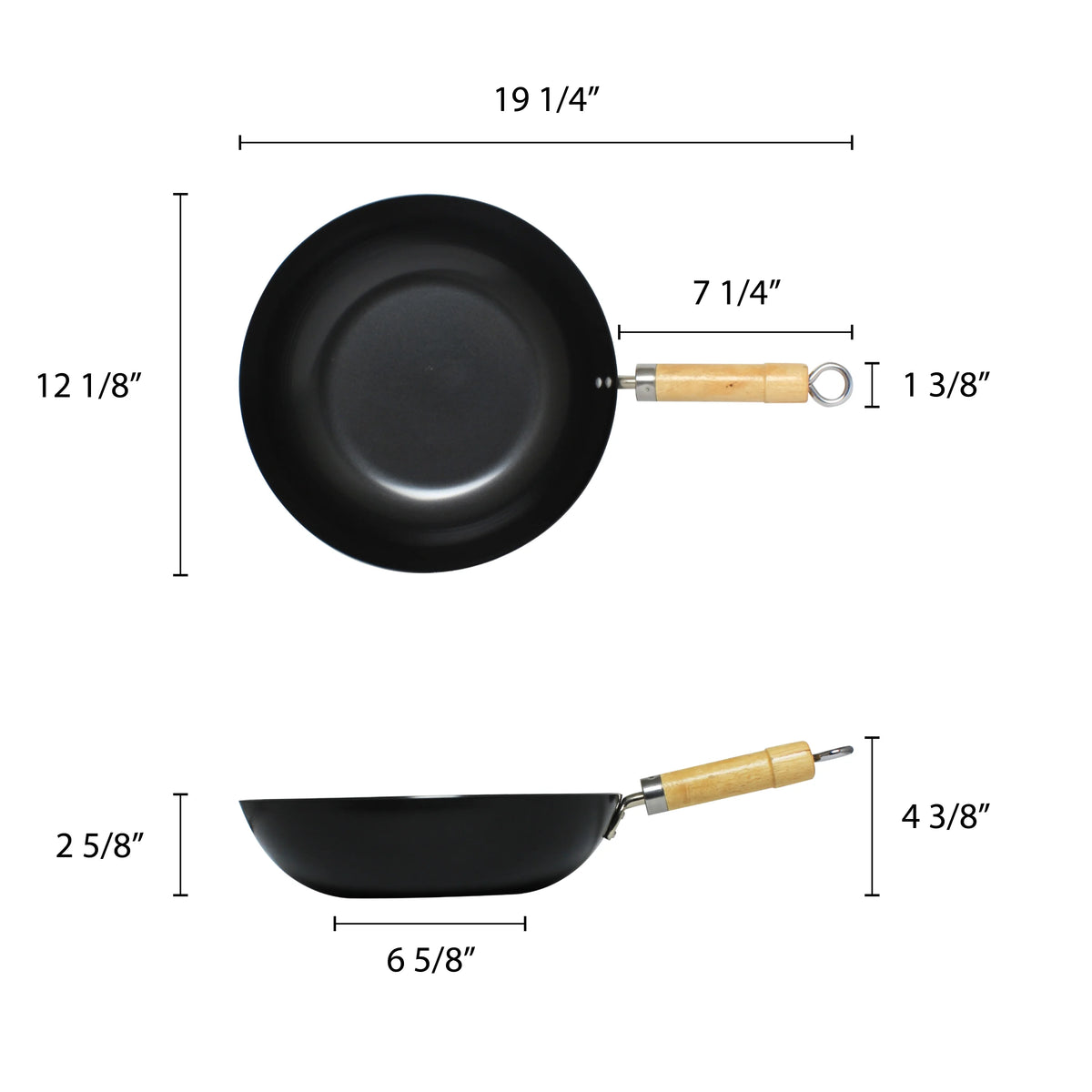 12" Wood Handle Pan G836