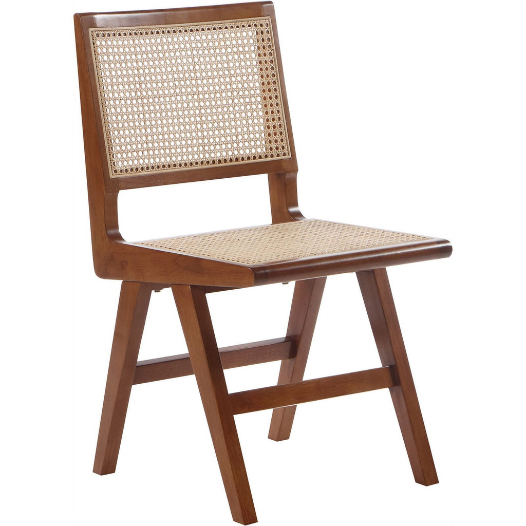 18.1" Solid Wood Dining Side Chair in Walnut (Set of 2) M13482