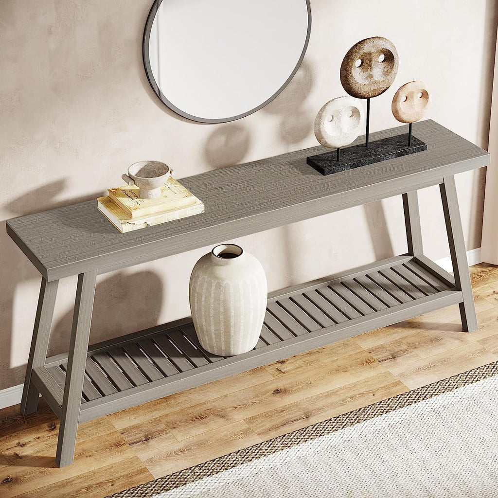 Grey Farmhouse Console Table U503567