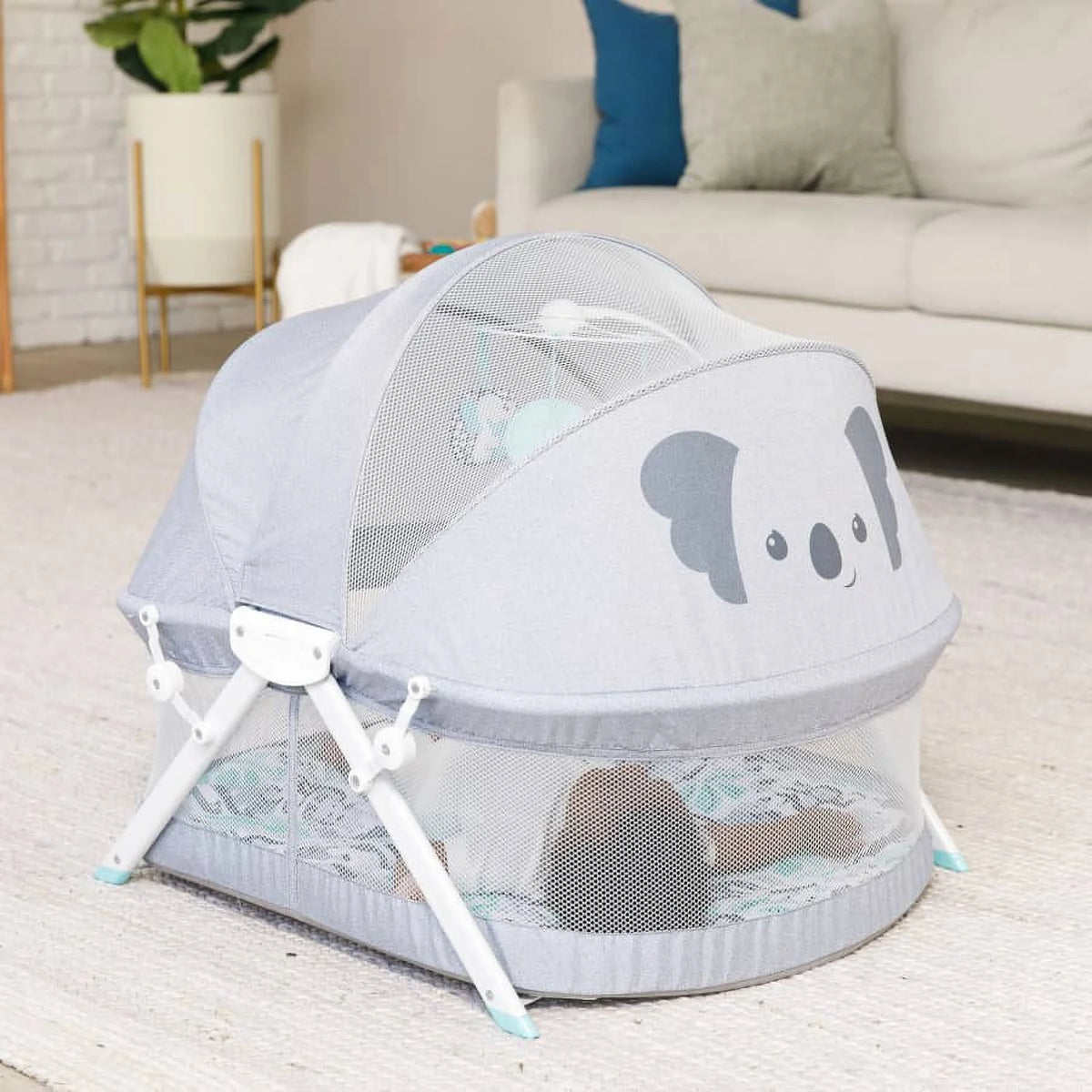 Gray Koala Fold & Go Bassinet N82744