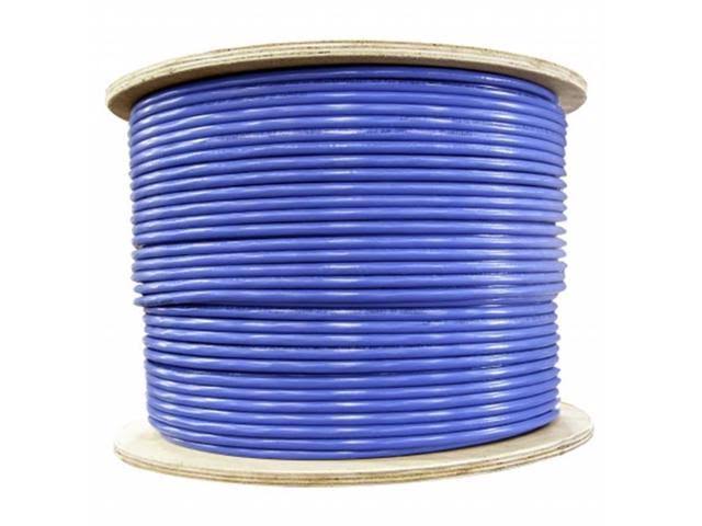 Bulk Shielded Cat6 Blue Ethernet Cable Solid Spool 1000 Foot X70694