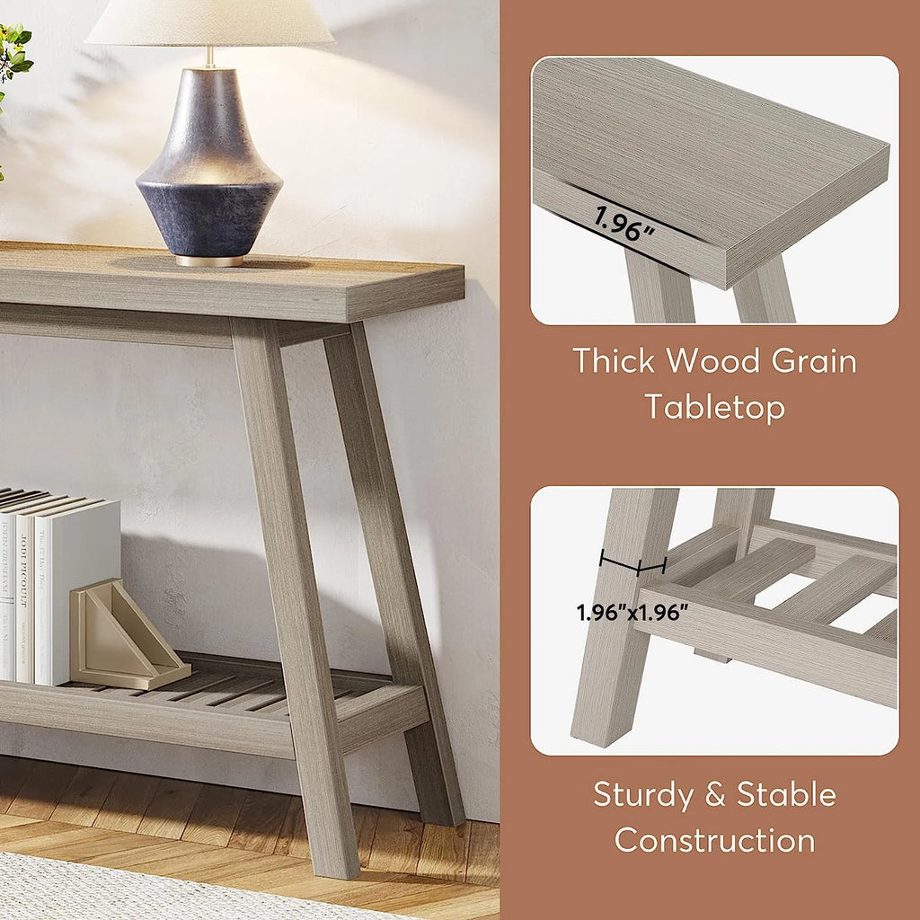 Grey Farmhouse Console Table U503567