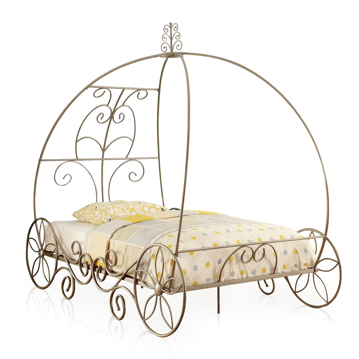 Champagne Metal Bed Twin W838