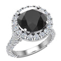 18K White Gold Halo Engagement Ring 5.50 Carat Q3581