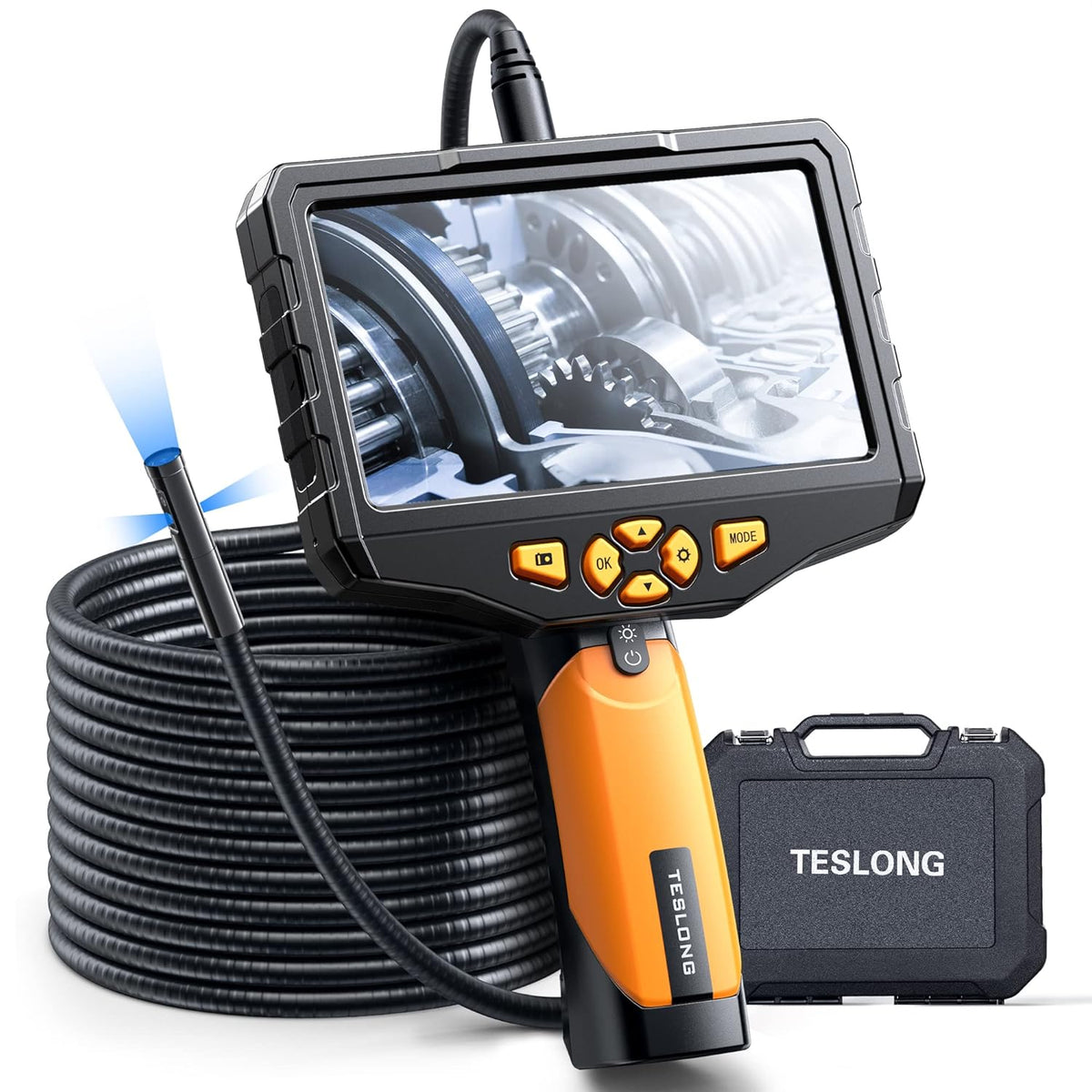 16.4ft Waterproof Flexible Borescope Inspection Camera with Light I44413