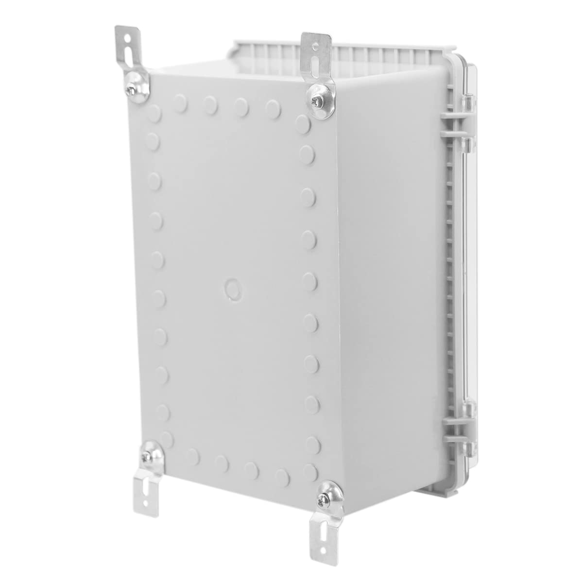 IP67 Waterproof Hinged Clear Cover Plastic Enclosure with Mounting Plate, Pack of 2 Y169