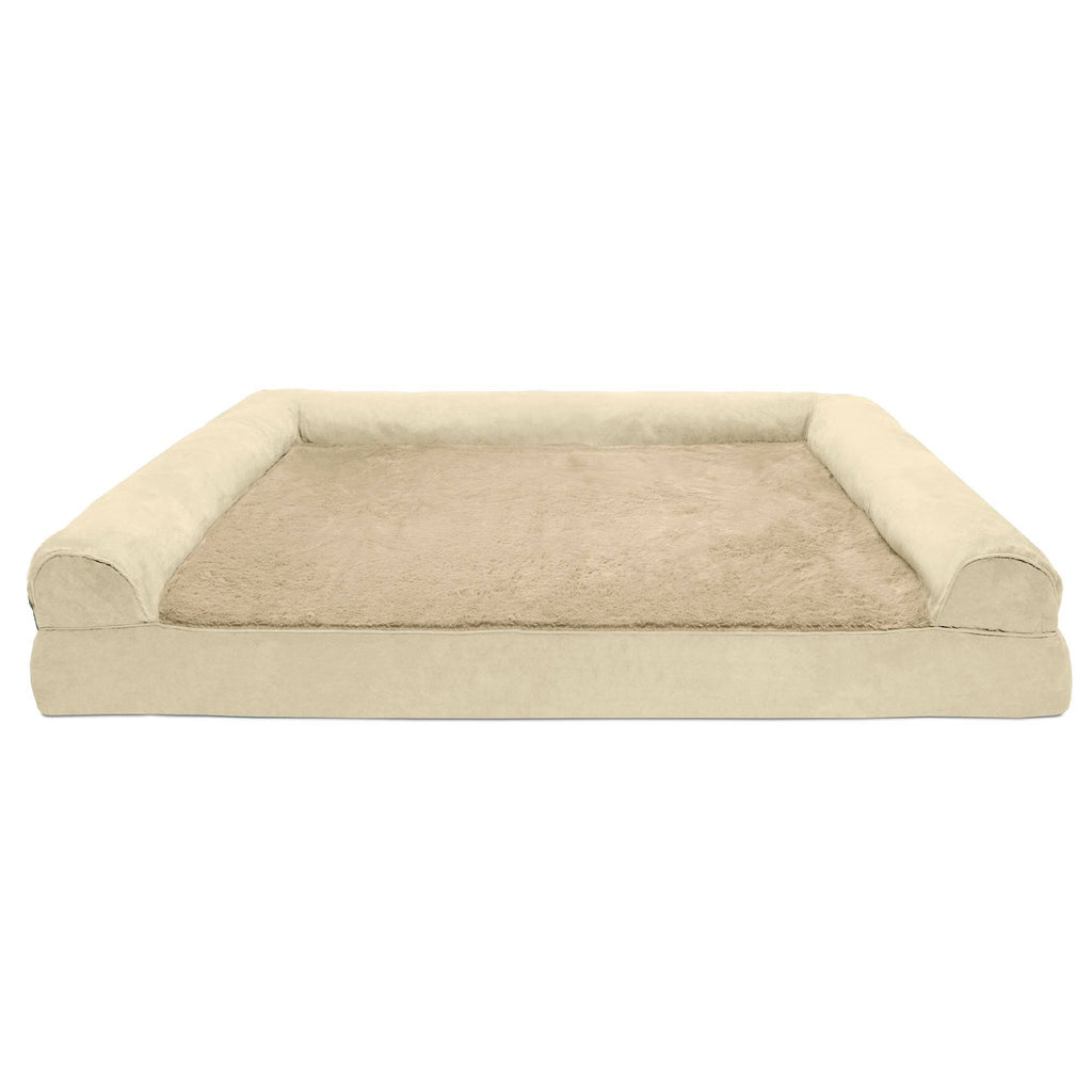 Clay Plush Suede Memory Foam Dog Bed E373664