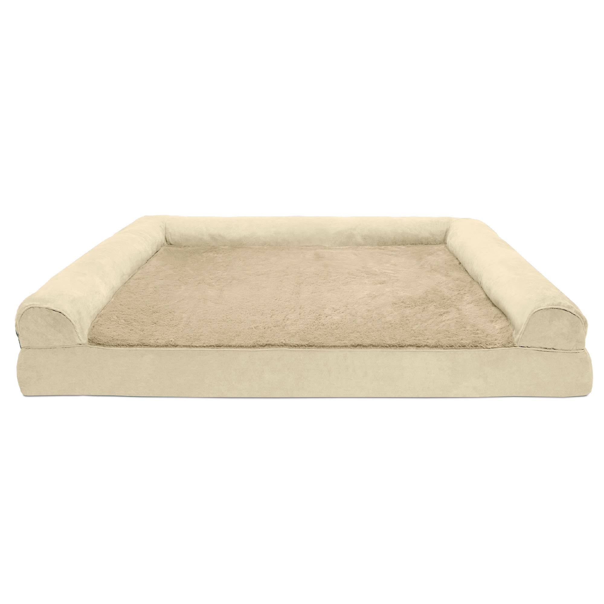 Clay Plush Suede Memory Foam Dog Bed E373664