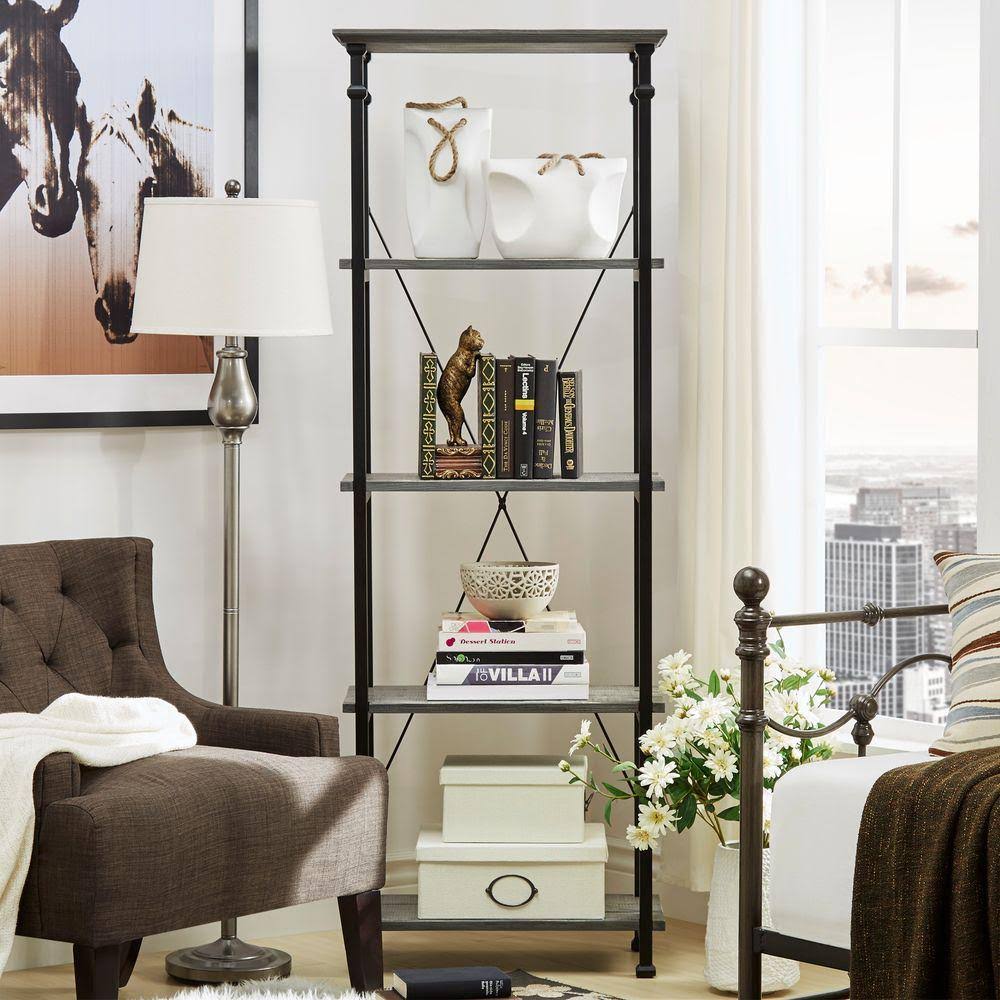 Weathered Grey Open Bookcase P90680