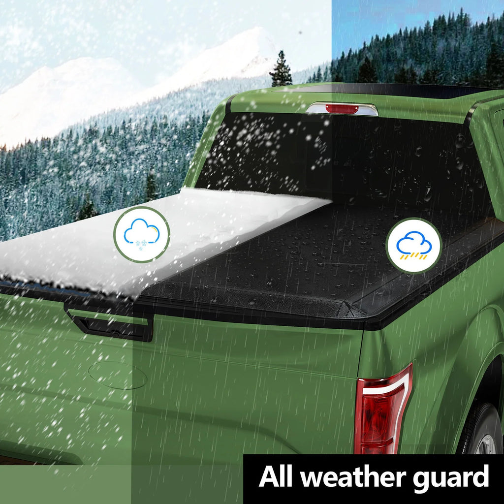 6ft Soft Tri-fold Truck Bed Tonneau Cover with led lamp H609