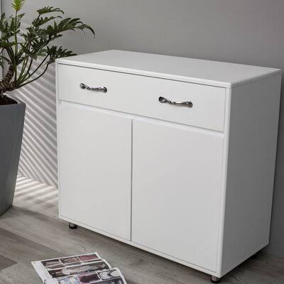 2 Door White Accent Cabinet D285