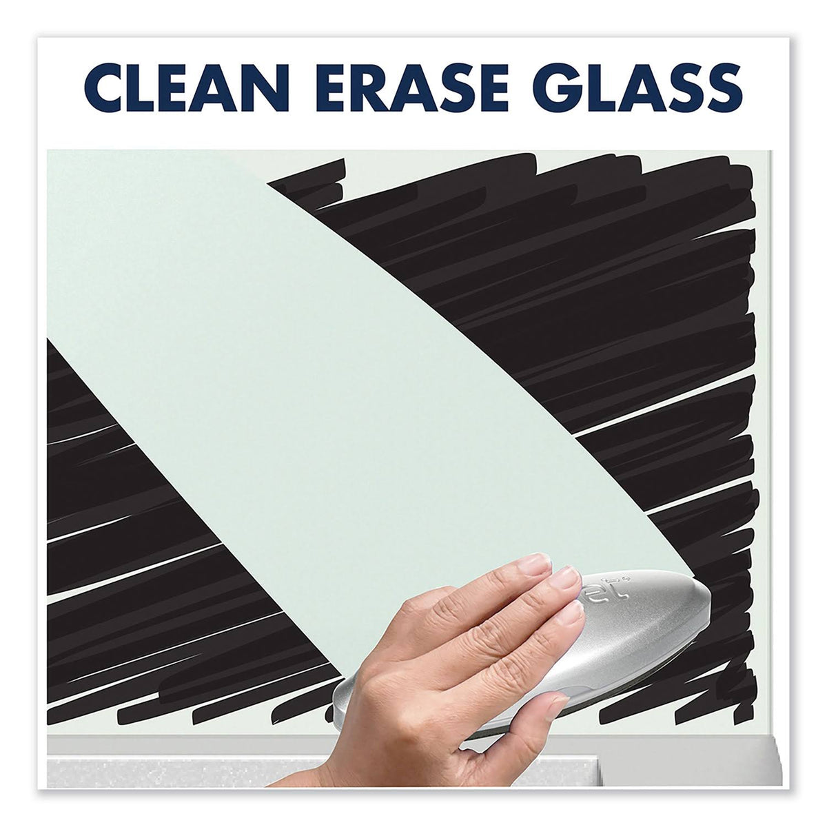 Whiteboard Desktop 17.01 in x 22.99 in Glass Magnetic Double-Sided X687278