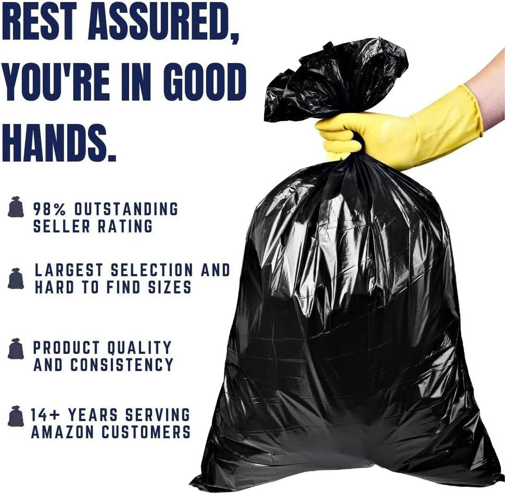 Black Trash Bags, 50 Count C81435