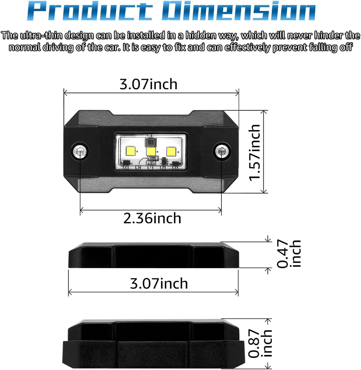 White 30 Pods Waterproof LED Rock Lights L5072