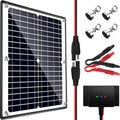 Solar Panel Kit 12V 20W Magnetic Charge Controller Waterproof Solar Battery Charger Maintainer Trickle Charger Alligator Clip R29784