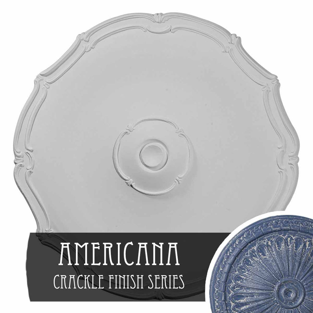 18 7/8x22OD x 1 1/2x22P Hand-Painted Ceiling Medallion T550679