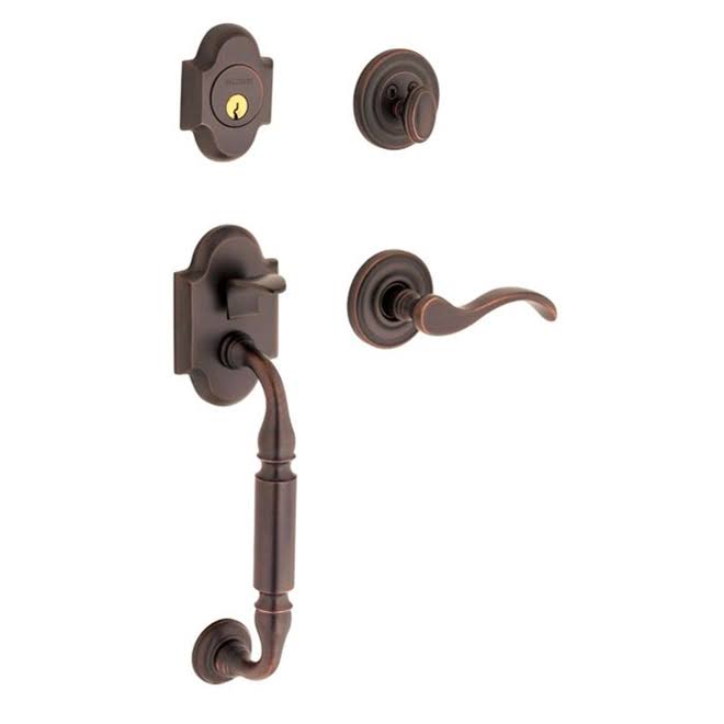 Venetian Bronze Sectional Handleset with Colonial Knob I83956