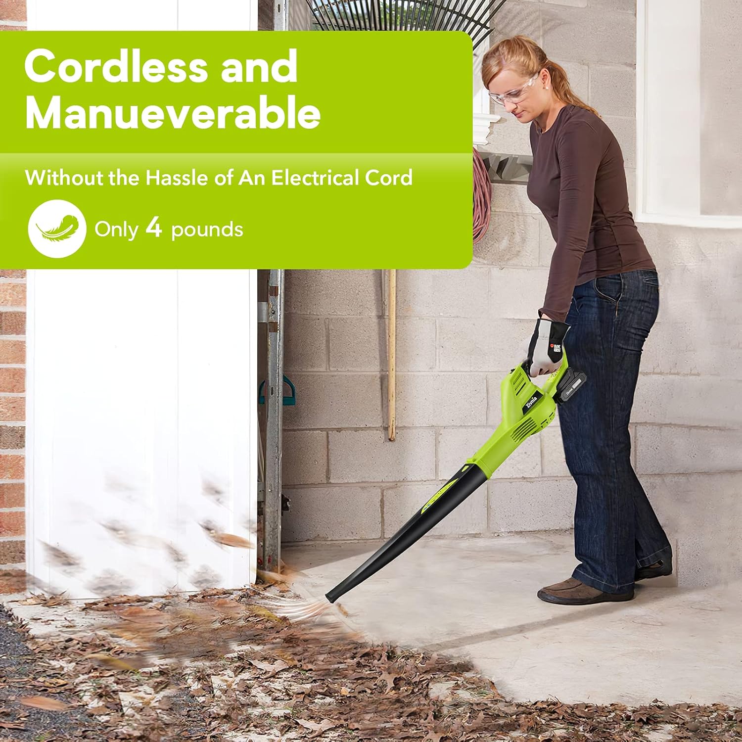 20V Cordless Leaf Blower with Battery & Charger, Pack of 2 D4498