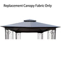 Gray 10 x 10 Ft Patio Gazebo Replacement Canopy Top Fabric E762161