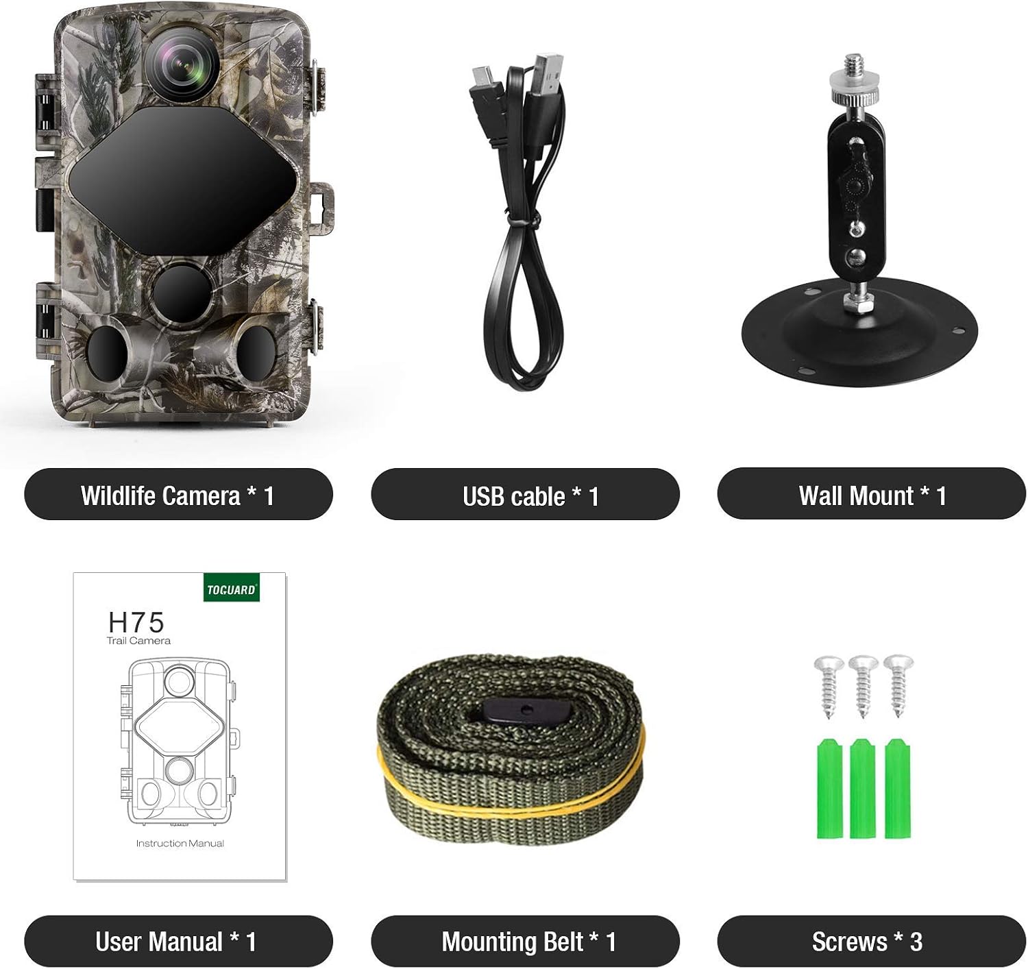 4K 24MP Night Vision 82ft Motion Activated IP66 Waterproof Trail Camera Q887343
