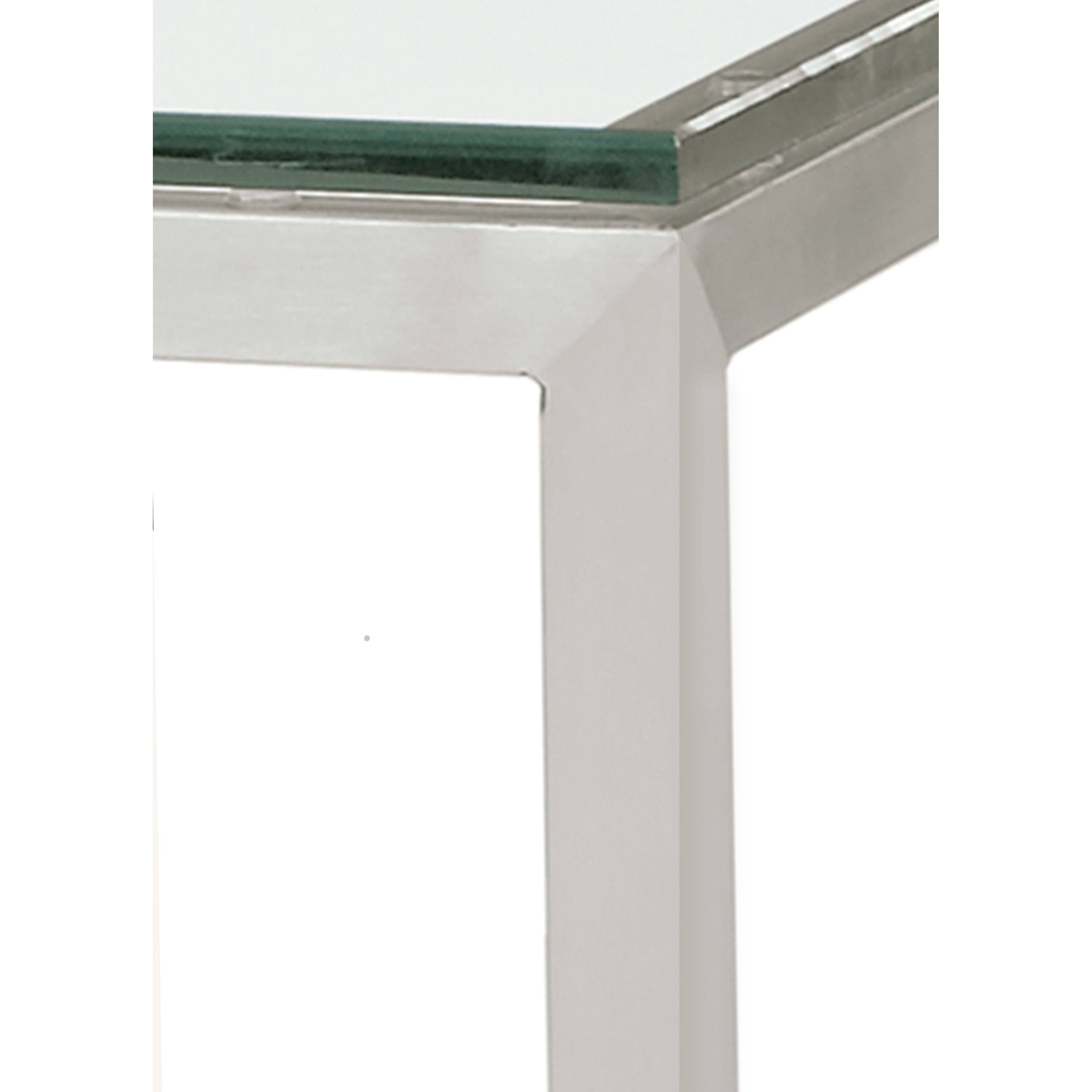 Clear Tempered Glass Patio Bar Table with Ocean Blue Base S37158