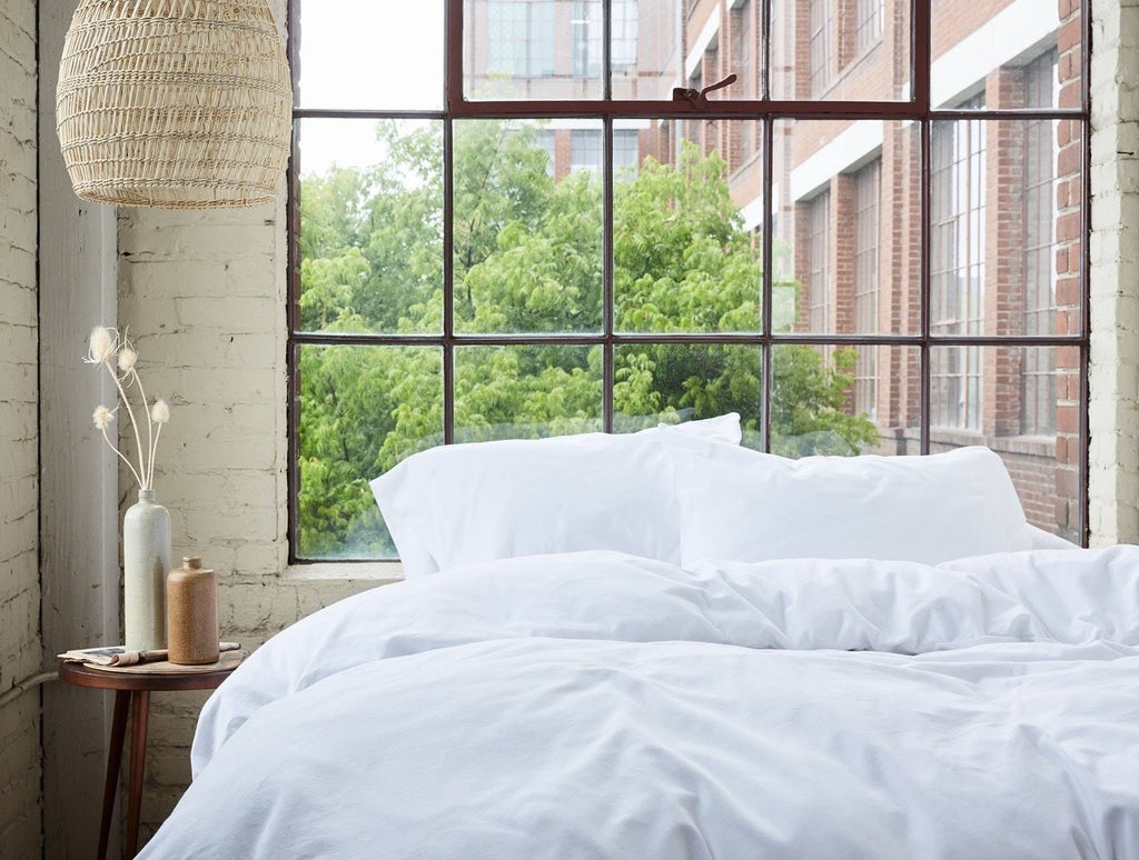 Full Organic Flannel Fitted Sheet Alpine White V57030
