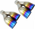 Polished Stainless Steel Dual Exhaust Tips 2.5" Inlet 3.5" Outlet Pack of 2 H751188