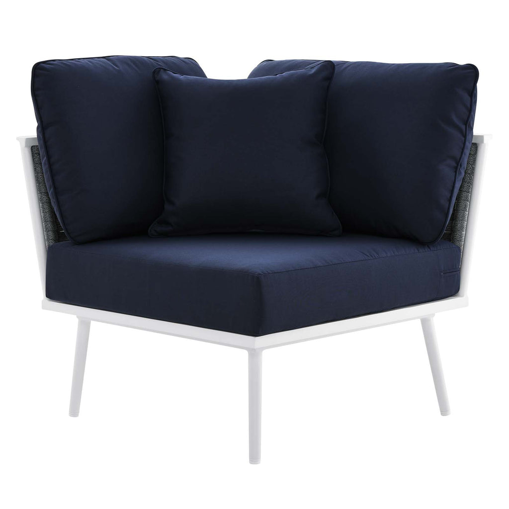 White Navy 8 Piece Outdoor Aluminum Sectional Sofa Set S78438