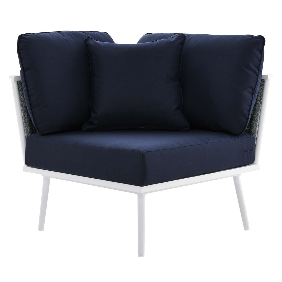 White Navy 8 Piece Outdoor Aluminum Sectional Sofa Set S78438