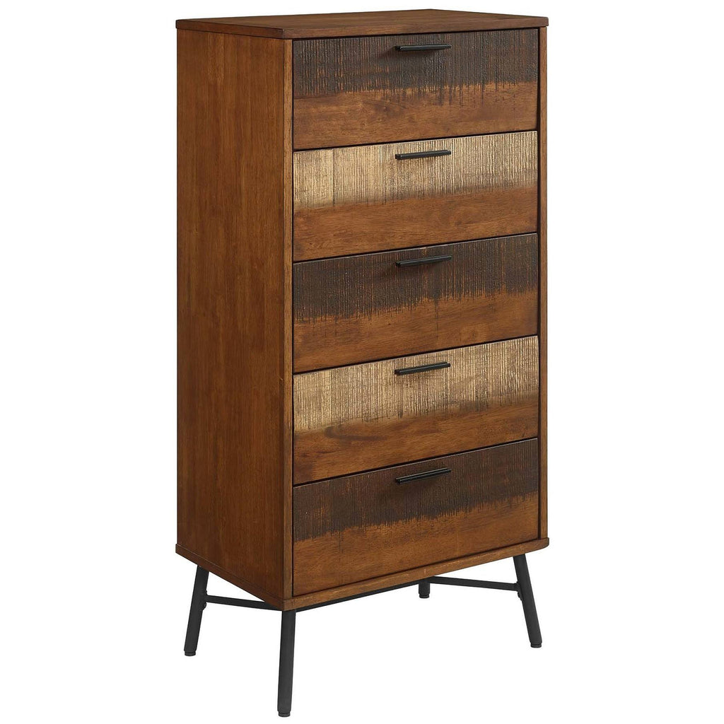 Rustic Wood Chest Walnut I7546