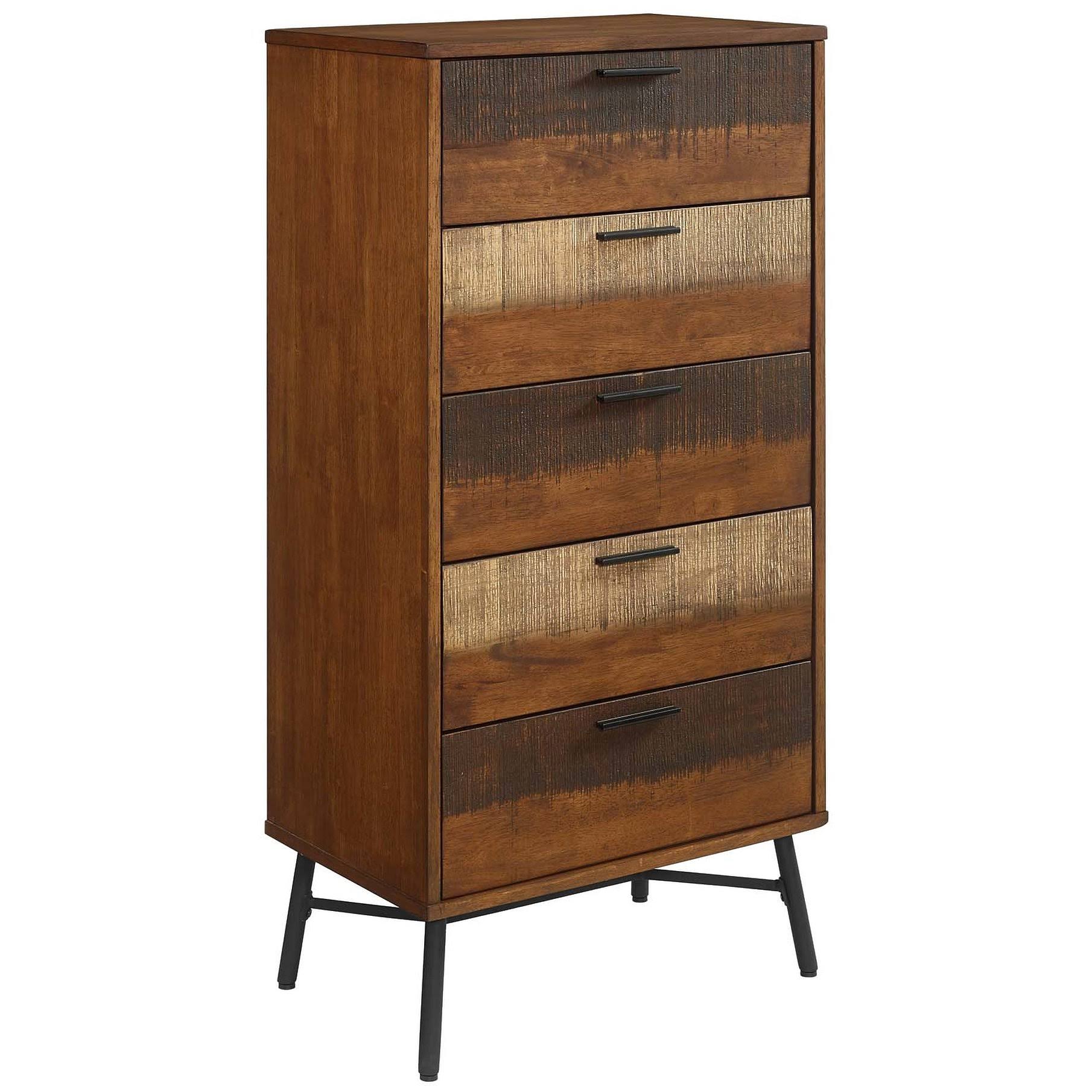 Rustic Wood Chest Walnut I7546