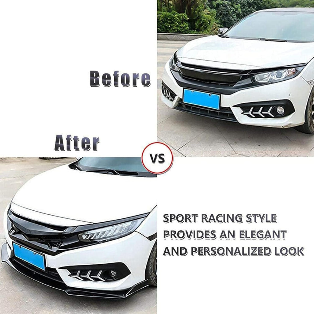 Universal Front Bumper Lip Chin Spoiler PP Pack of 2 H84313
