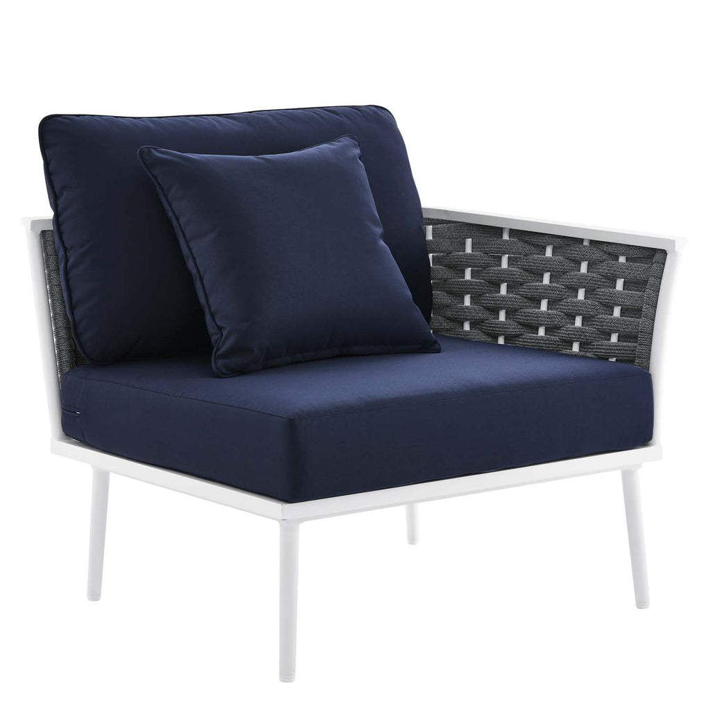 White Navy 8 Piece Outdoor Aluminum Sectional Sofa Set S78438