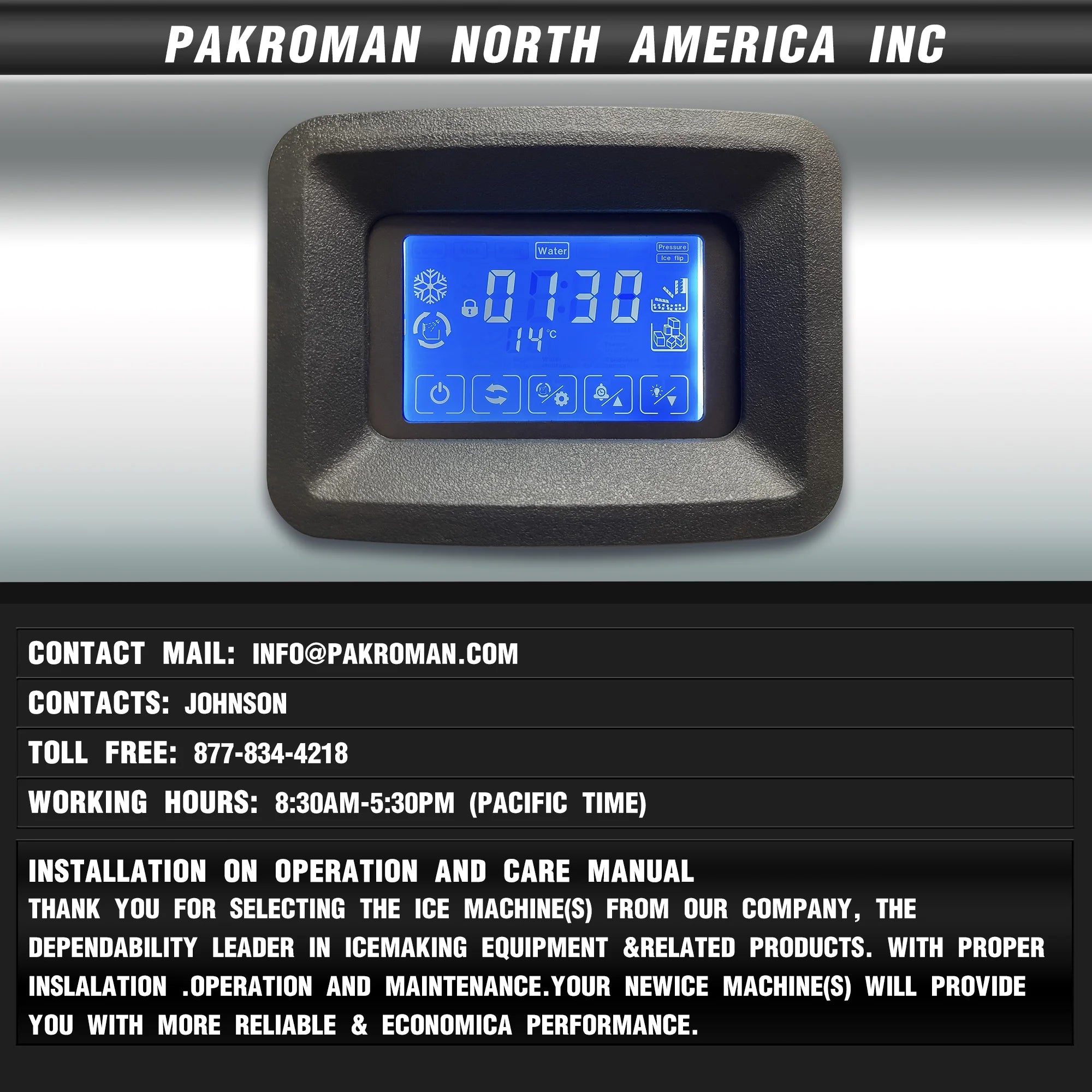 Commercial Ice Maker Machine with Stainless Steel Compressor A14087