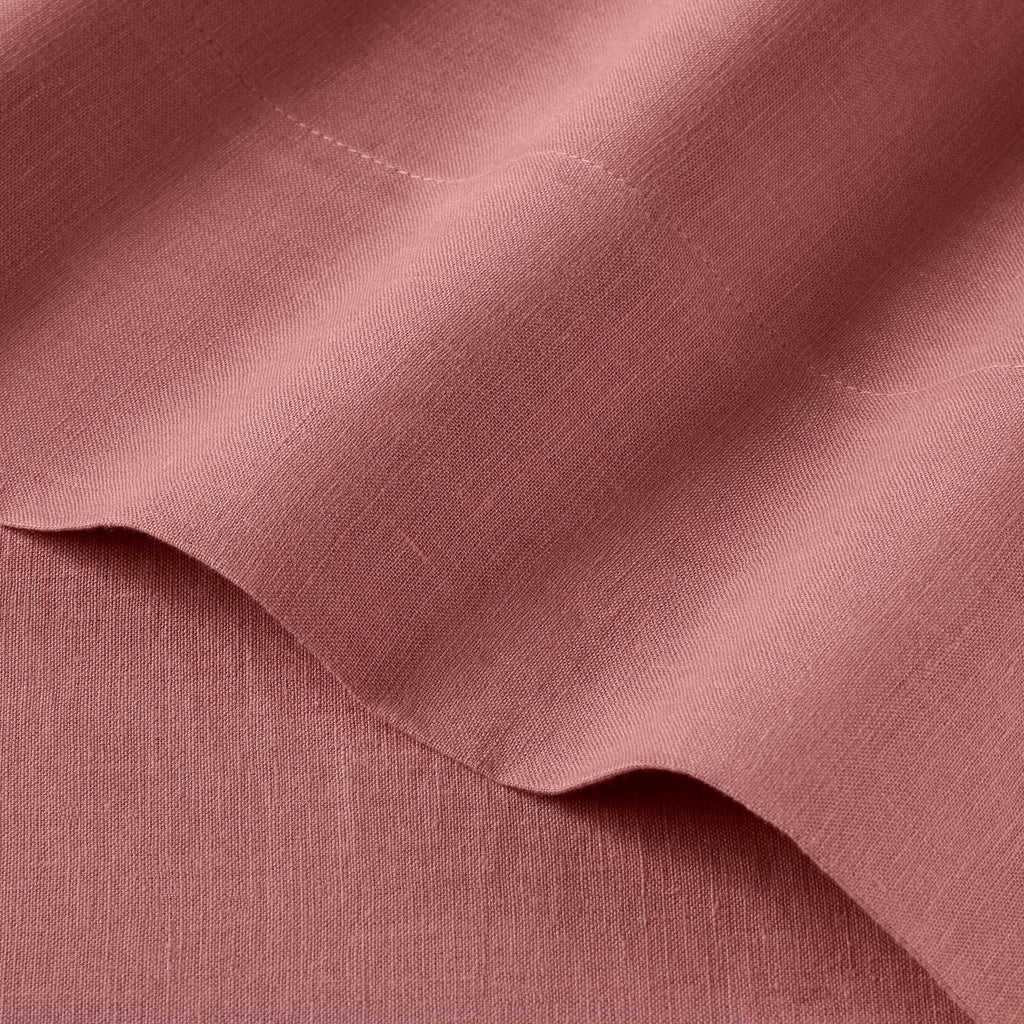 Queen 100% Washed Linen Solid Sheet Set N31046